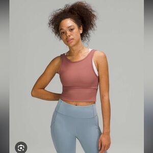 Lululemon women’s power pivot tank reversible light pink salmon